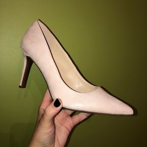 Jessica Simpson suede pinkish-tan pointed heels